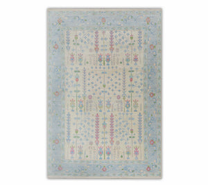 Mallory Cream Garden Tree Of Life Modern Oushak Rug