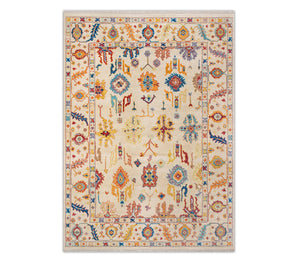 Merrakesh 10x14 Ivory Turkish Oushak Hand Knotted Wool Rug