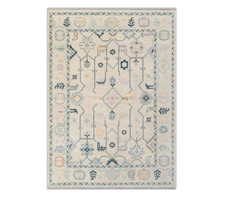 Millinger 10x14 Ivory Turkish Oushak Wool Rug
