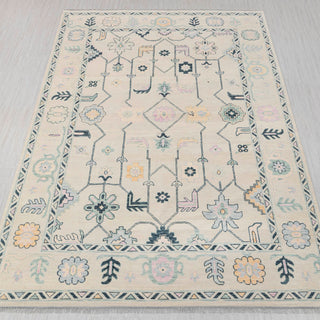 Millinger 10x14 Ivory Turkish Oushak Wool Rug