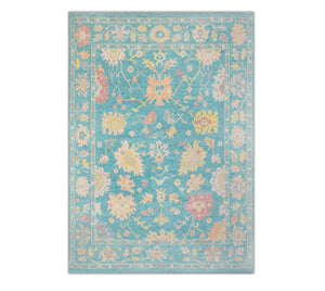 Nourison 12x15 Blue Oushak Handmade Turkish Wool Rug