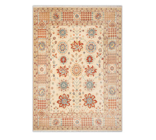 Stuart 8x10 Ivory Turkish Oushak Hand Knotted Wool Rug