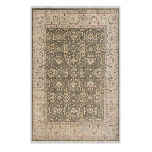 8x10 Olive Gray Classic Persian Style Wool Rug