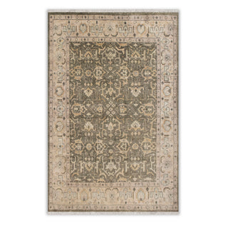 8x10 Olive Gray Classic Persian Style Wool Rug