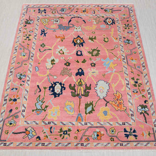 Pink Maiko 9x12 Pink Turkish Oushak Handmade Soft Wool Rug