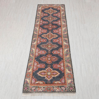 Rosewood Blue Kismet Oushak Runner Wool Rug