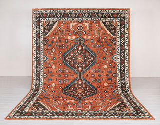 Raymond 9x12 Rust Tribal Medallion Hand-Knotted Wool Rug
