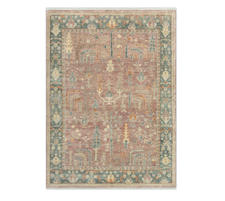 Meadow 8x10 Pink Gay Hand knotted Tree of Life Oushak Wool Rug