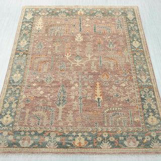 Meadow 8x10 Pink Gay Hand knotted Tree of Life Oushak Wool Rug