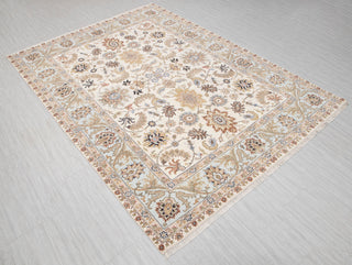 Isfahan 9x12 Floral Soft Blue & Ivory Persian Wool Rug