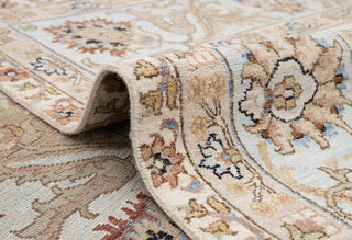 Isfahan 9x12 Floral Soft Blue & Ivory Persian Wool Rug