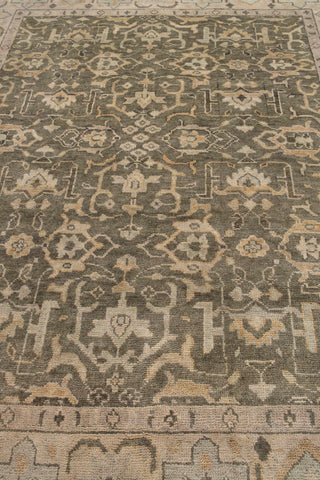 8x10 Olive Gray Classic Persian Style Wool Rug