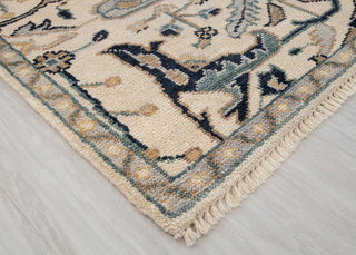 Heirloom 8x10 Ivory Tabriz Inspired Pattern Woolen Rug