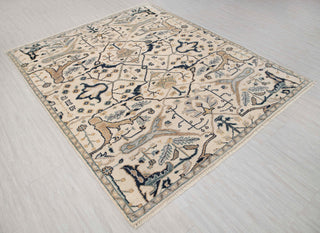 Heirloom 8x10 Ivory Tabriz Inspired Pattern Woolen Rug