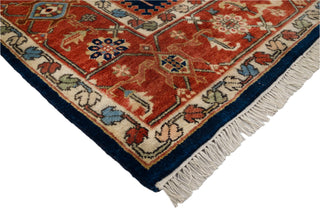 9x12 Blue Rust Antique Persian Karaje High Knotted Rug