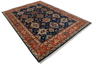 9x12 Blue Rust Antique Persian Karaje High Knotted Rug