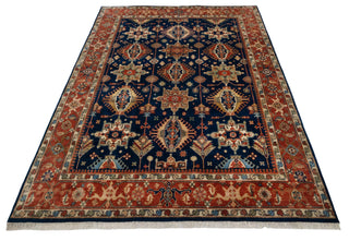9x12 Blue Rust Antique Persian Karaje High Knotted Rug