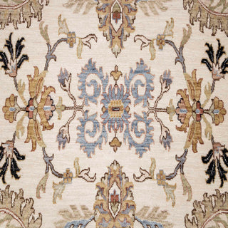Persian Sultanabad Style Ivory & Slate Blue Hand-Knotted Wool Area Rug