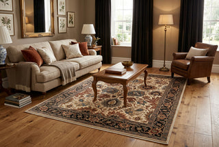 Medallion 5x7 Ivory Persian Ziegler Oriental Area Carpet Rug