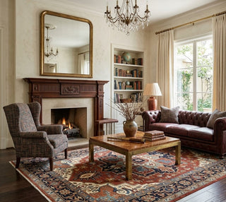 6x9 Persian Serapi Hand Knotted High KPSI Woolen Rug