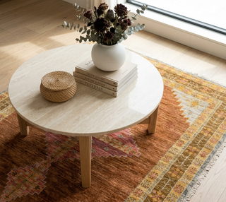 Medaline Coral Rust Gold Serapi Persian Wool Rug