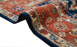 9x12 Blue Rust Antique Persian Karaje High Knotted Rug