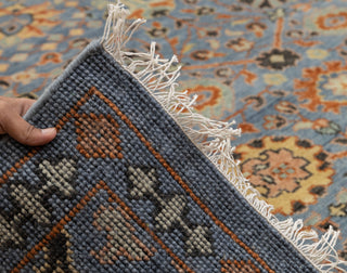 Blue High Quality Persian Tabriz Oushak Rug
