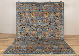 Blue High Quality Persian Tabriz Oushak Rug