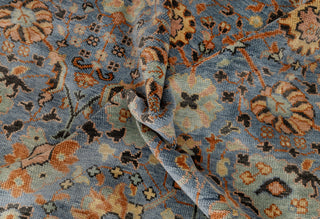 Blue High Quality Persian Tabriz Oushak Rug