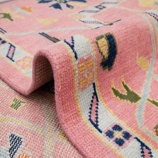 Pink Maiko 9x12 Pink Turkish Oushak Handmade Soft Wool Rug